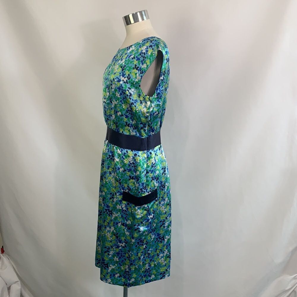 Lilly Pulitzer blue print silk with pockets dress - Picture 5 of 10